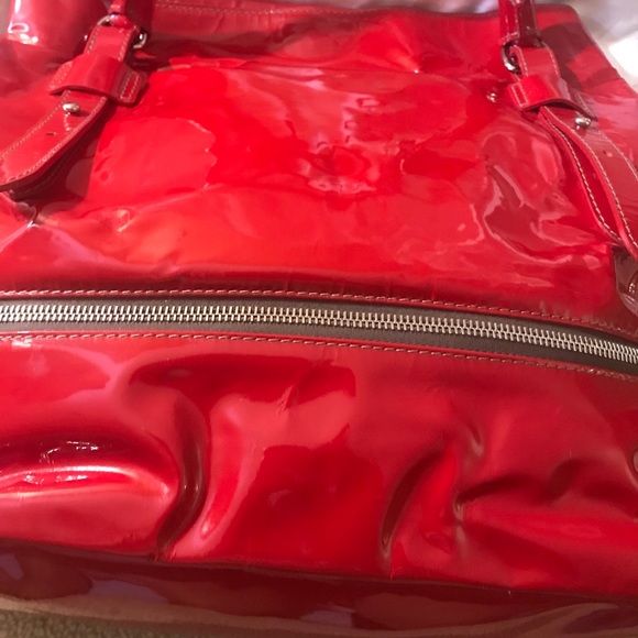 💕 Authentic FURLA REd Patent Leather- Rare 🌹💕 - Picture 11 of 13